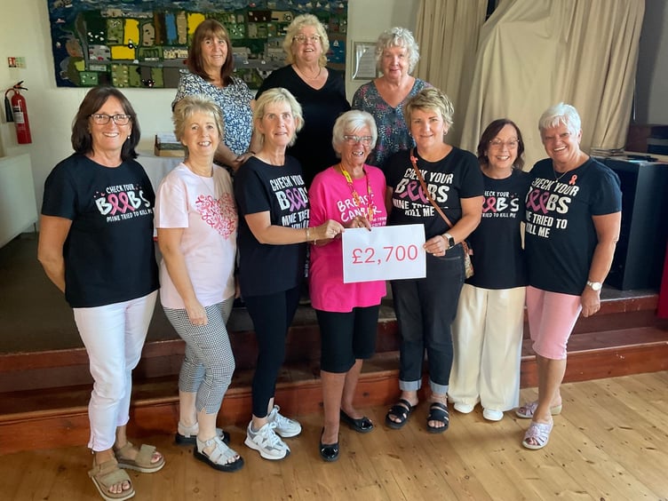 The ladies of the Angle Tit Club raised £2,700 for charity Breast Cancer Now