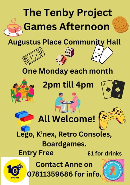 Tenby Project Games Afternoon poster