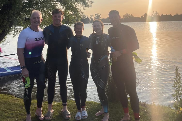 Chris and Lana Brace and family are preparing to compete together in Ironman Wales 2025