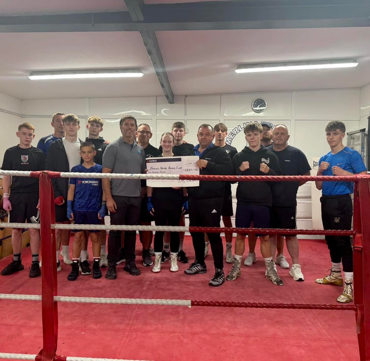 Big Brum’s Merlins Bridge Amateur Boxing Club donation