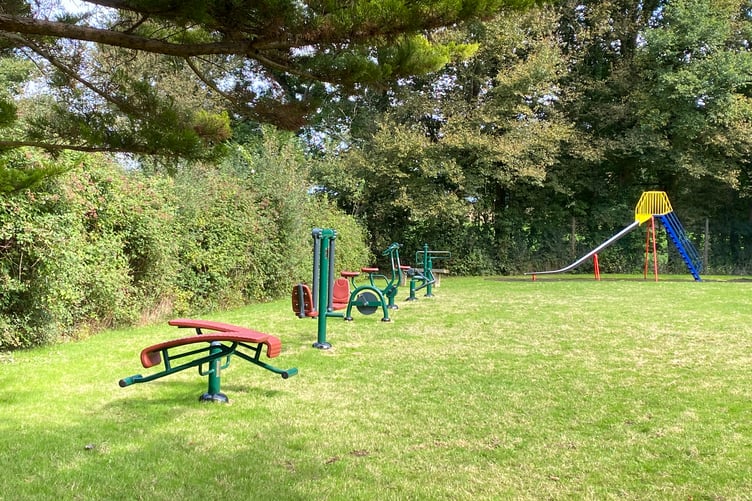 Outdoor exercise equipment at Milton Play Area