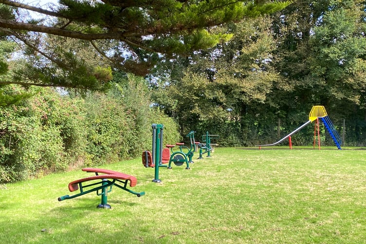 Outdoor exercise equipment at Milton Play Area