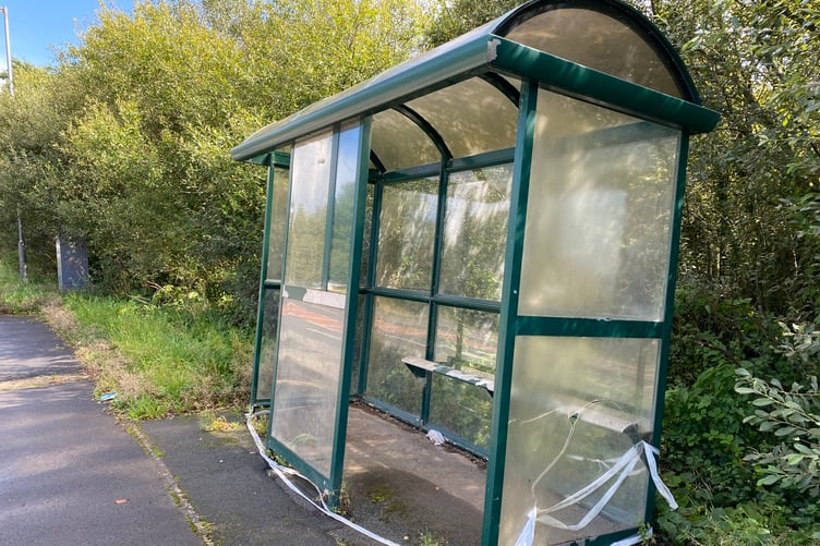 Milton Bus Shelter Damage