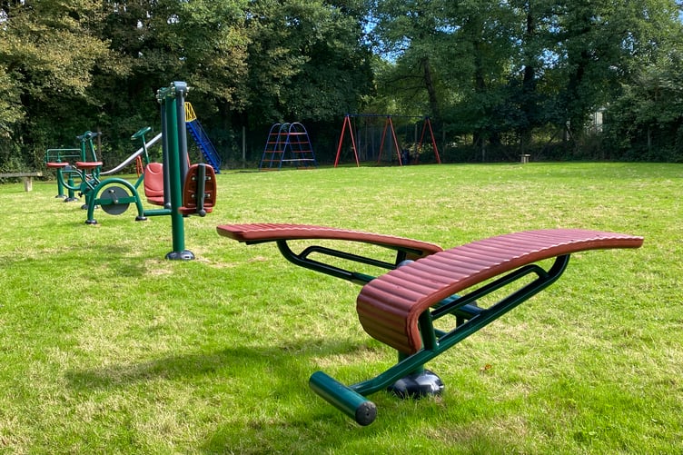 The newly installed exercise equipment at Milton