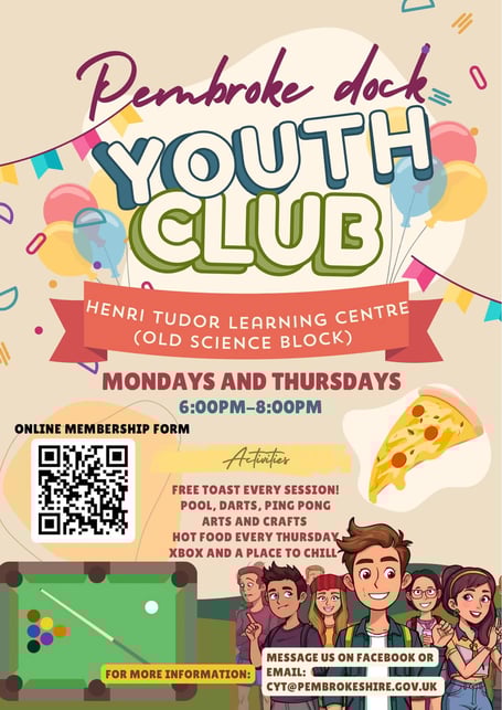 Pembroke Dock Youth Club - poster