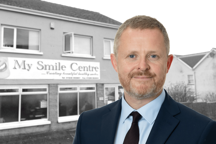 Health Minister Jeremy Miles - bg Milford Haven dentist