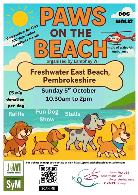 Paws on the Beach, Freshwater East, October 5, 10.30am-2pm