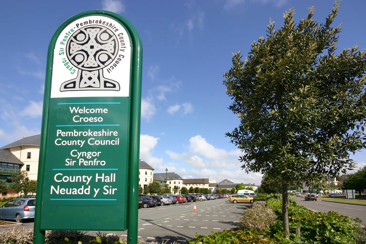 County Hall Haverfordwest Neuadd y Sir Hwlffordd