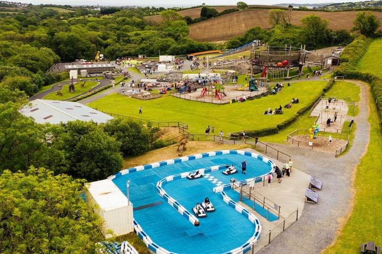 .The Dinosaur Park, located near Tenby, South Wales. A massive dinosaur theme park has gone on sale for £4M - and comes with 36 rides and 90 dinos.The Dinosaur Park, located near Tenby, South Wales was opened by the current owners in 1994. Despite the parks year-on-year success, the owners have decided it is the right time to plan for their retirement. It is available from with Christie and Co eith a guide price of £3,999,950.