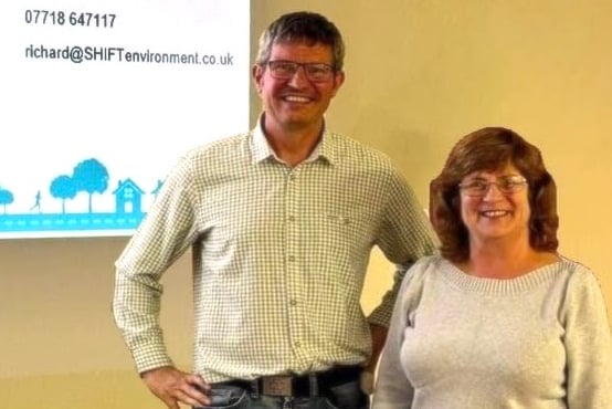 Richard Lupo with Carew WI president Edith