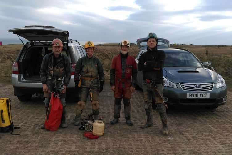 Lynne Houlston working with the Cambrian Caving Council and DIO