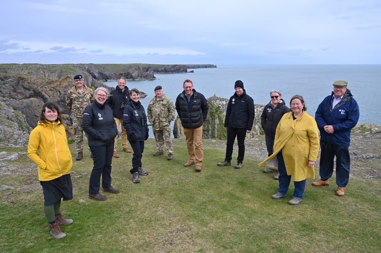 Representatives from DIO, Pembrokeshire Coast National Park Authority and Natural Resources Wales © DIO