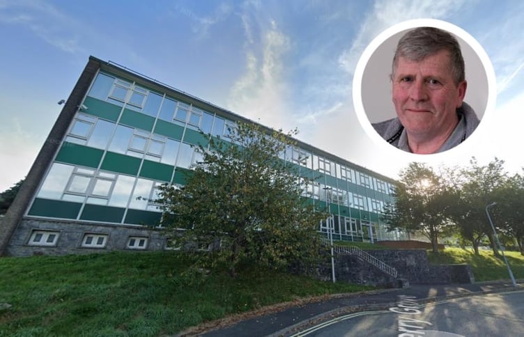 Cherry Grove (Google Street View). Inset: Cllr John Cole (PCC)