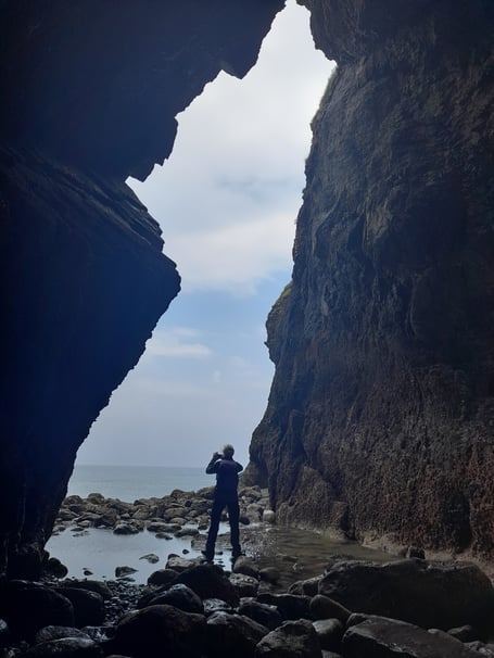Sea cave, Castle beach, Tenby