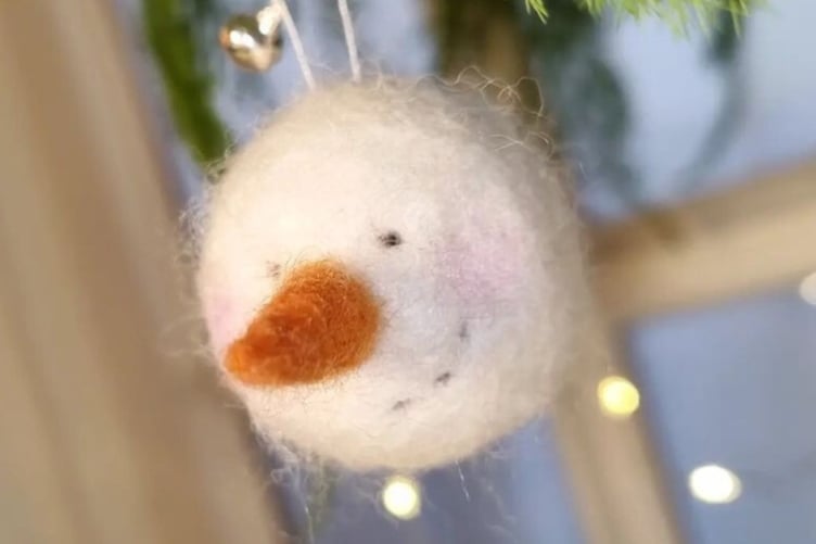 Christmas felting - Carew Castle press
