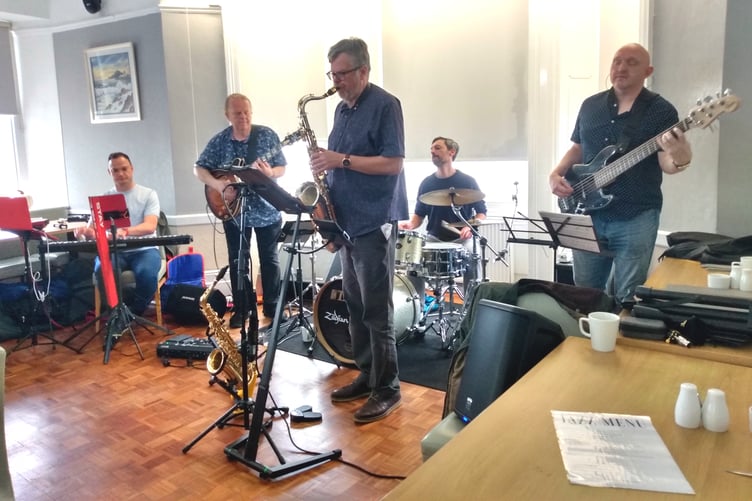 The Groucho Club performing at the Clarence House Hotel, Tenby