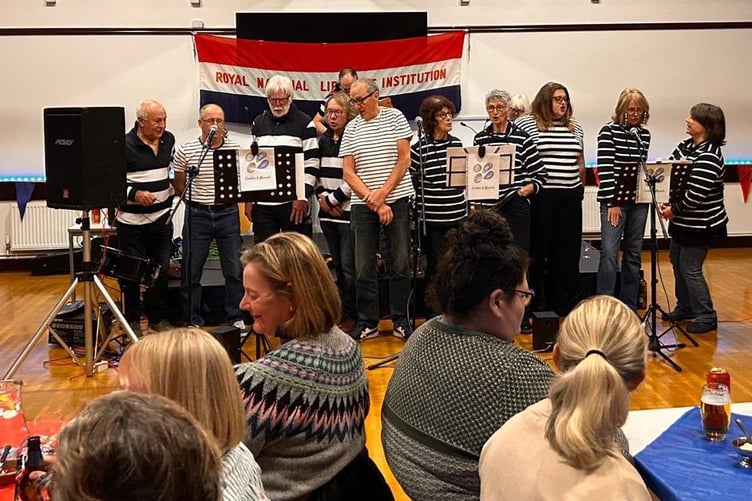 Cockles and Mussels Shanty Band last year’s RNLI Fish and Chip Supper in Pembroke