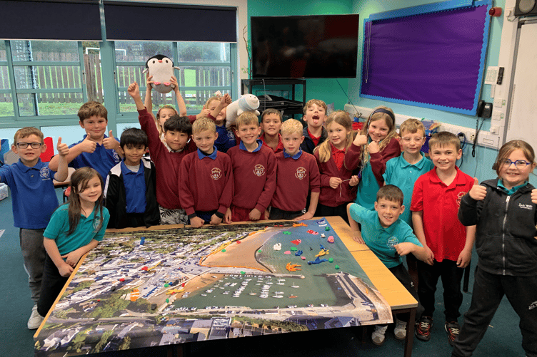 Saundersfoot School pupils have helped Pembrokeshire Coastal Forum pilot new creative Climate Adaptation Toolkit activities – mapping their village, imagining future scenarios, and learning how communities can prepare for coastal change.