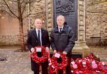 Haverfordwest Remembrance: Wreaths laid for MP and Hospital