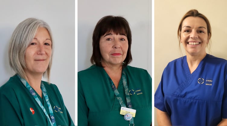 Shona Lewis, Lynda Jones and Emma Phillips