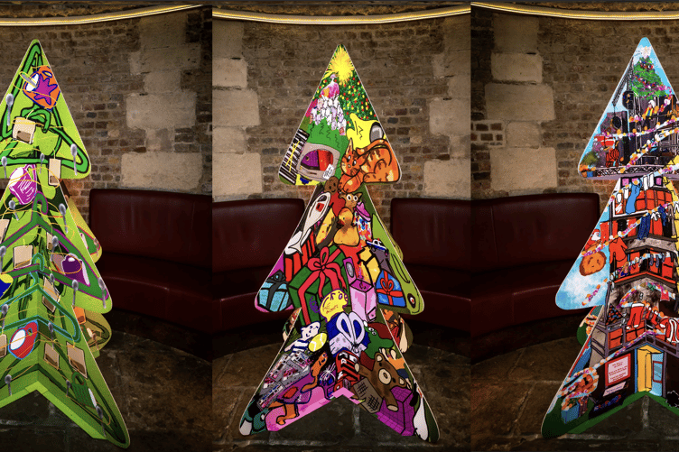 Temporary Trees: B&Q and Shelter have partnered with acclaimed artist and homelessness activist David Tovey to create a powerful visual statement about the growing number of children without a place to call home at Christmas.