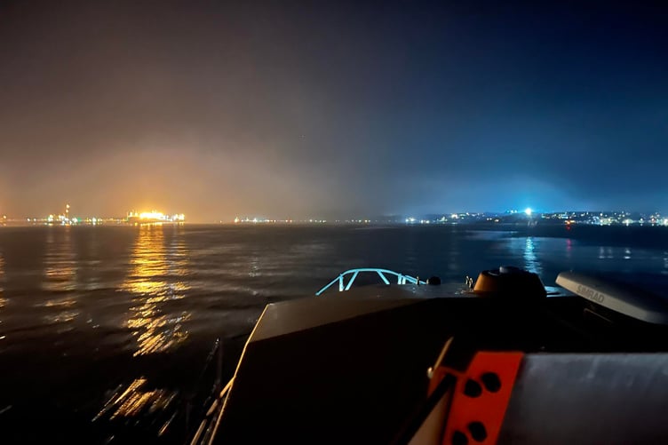 Angle RNLI responding to Man Overboard alert