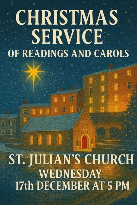 Christmas service St Julian’s Church Tenby - poster