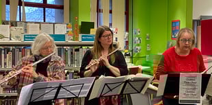 Cleddau Flute Choir trio delights at Pembroke Dock Library