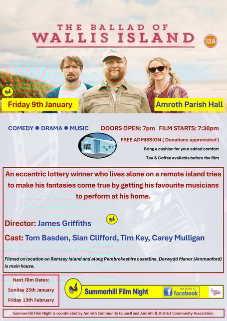 The Ballad of Wallis Island - Summerhill Film Night poster