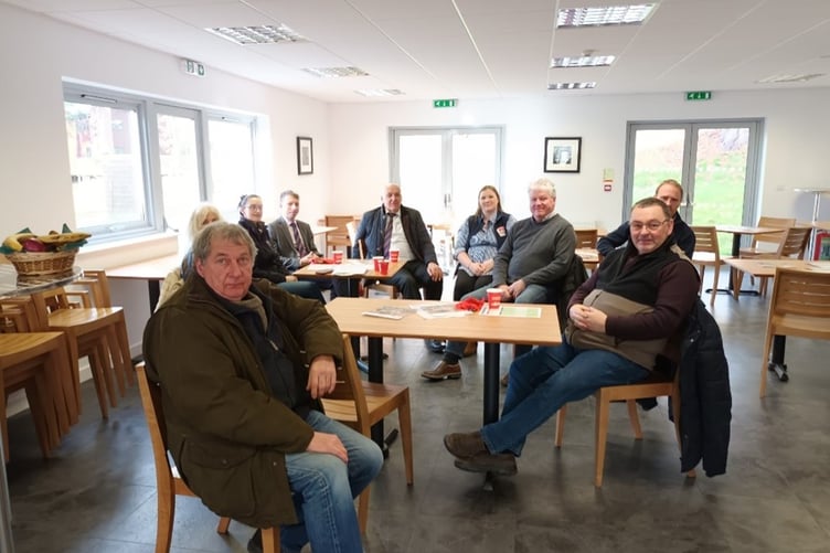 Attendees at the FUW Pavilion at the Royal Welsh Showground, Builth Wells, Powys - FUW Big Breakfast Week