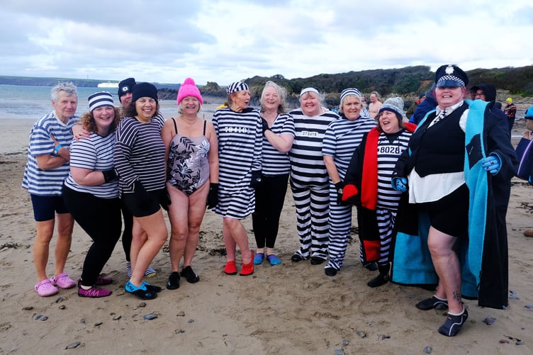 The ‘arresting’ scene at Angle beach on New Year’s Day