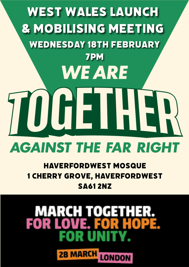 Together Alliance West Wales Launch poster