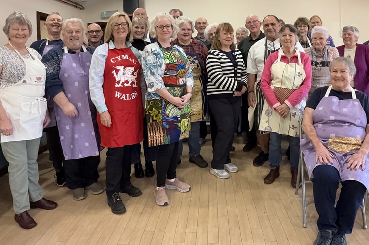 Manorbier Newton fundraisers at Lamphey Village Hall Soup and Pudding charity event