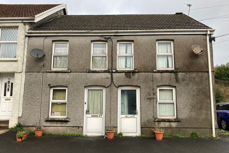 Rent Smart Wales prosecuted the landlady of 29 Norton Road, Penygroes, pictured here (the left one of the adjacent grey houses)