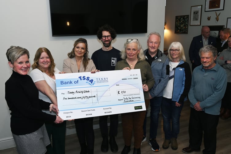 Tenby Rowing Club is thanked for their help with the Tenby Boxing Day Swim.