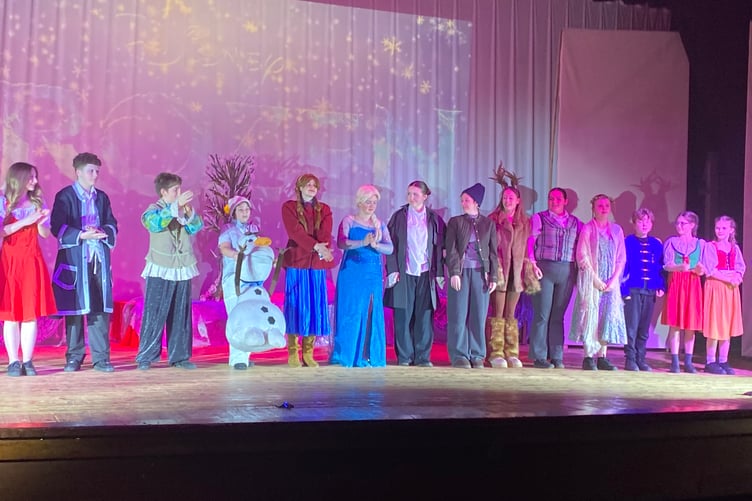 Ysgol Greenhill Tenby Frozen The West End Musical cast curtain call Feb 26, 2026