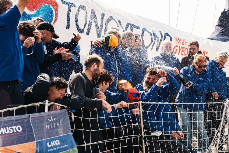 Team Tongyeong, which is led by Welsh Skipper Lou Boorman, took the top of the podium, making history as this is the first time a round the world yacht race has ever stopped in Korea, and it was won by a Korean Team Entry.