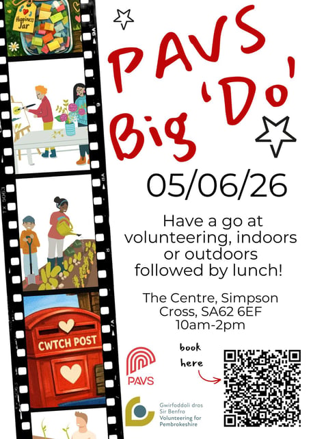 Book now for the June 5 PAVS Big ‘Do’ at The Centre, Simpson Cross, Pembrokeshire