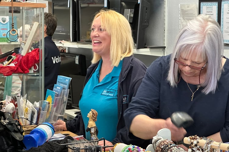 Pembroke Dock Sartori Store Manager Kelly (centre)