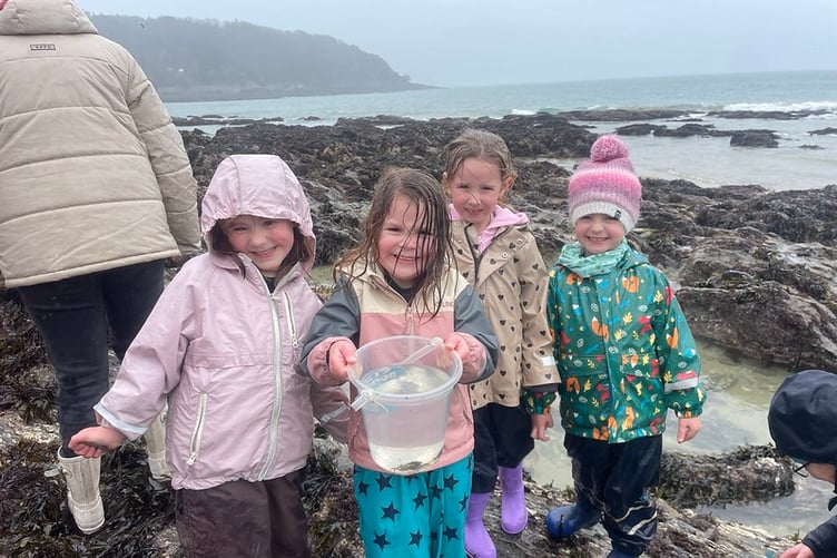 Young rock poolers happy with their catch of the day (shortly before releasing)