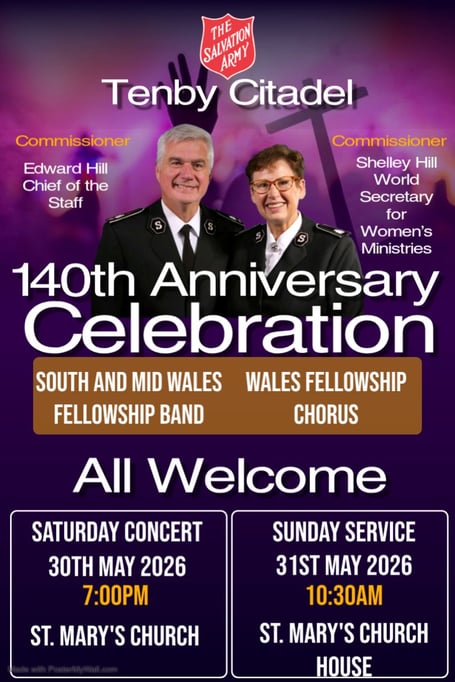 Tenby Salvation Army 140th - poster