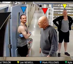 The moment three prisoners storm the cell of child killer Kyle Bevan