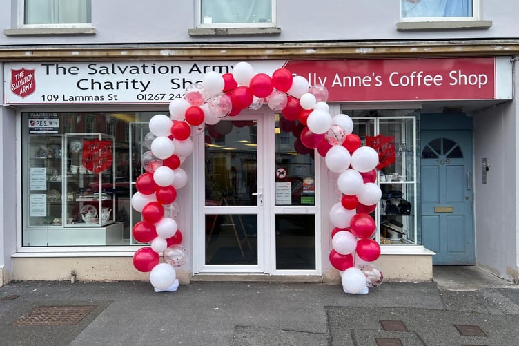 The Salvation Army Charity Shop and Sally Anne’s Coffee Shop, Lammas Street, Carmarthen