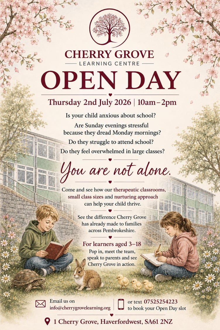 Cherry Grove Learning Centre Open Day poster