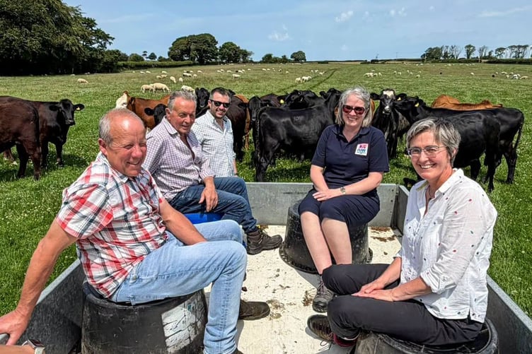 Anna Nicholl MS on a FUW visit to a Pembrokeshire farm