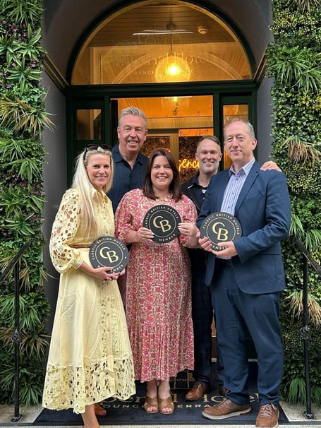 Pic caption from left to right: Kaye Wilson, Group Director of Sales for Crest Hotels, Phillip Allsopp, Managing Director of Classic British Hotels, Louise Chapman, Commercial Director at Classic British Hotels, Jason Hiley, Managing Director for Crest Hotels and Greg Loweth, Group Director of Revenue at Crest Hotels.
