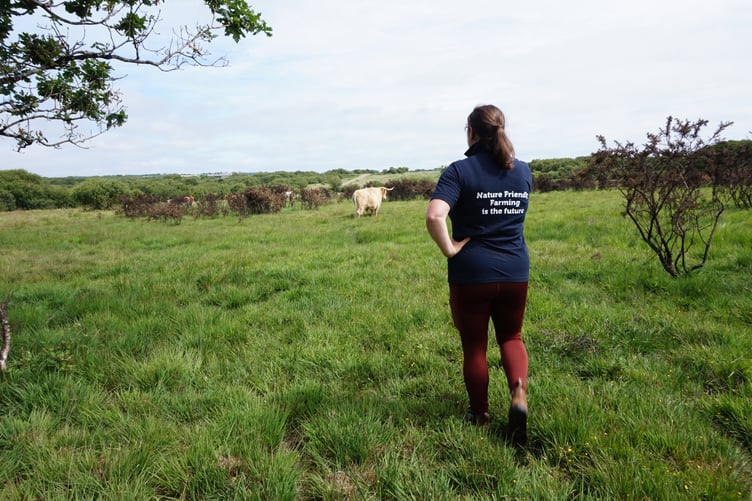 Emma Douglas and her herd on Fairwood Common