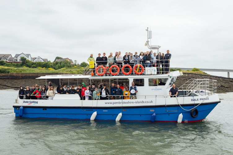 Year 8 pupils enjoy boat trips on the Milford Haven Waterway exploring potential career opportunities.