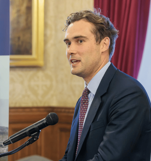 Henry Tufnell MP, pictured in July 2026 speaking at the Minerals Products Association reception.