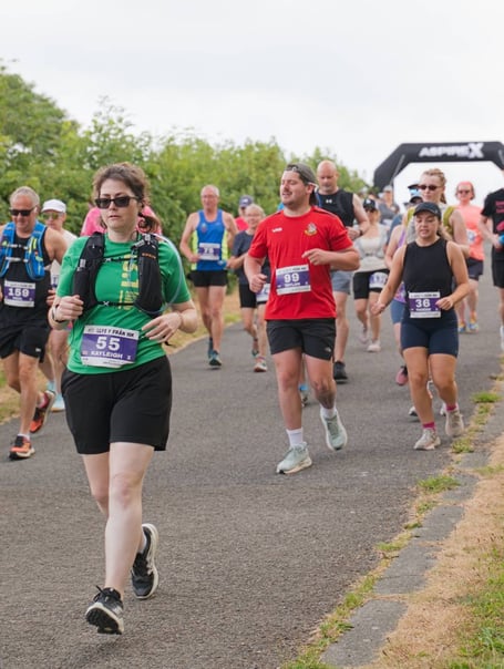 More than 160 runners took part at Llys-y-Frân